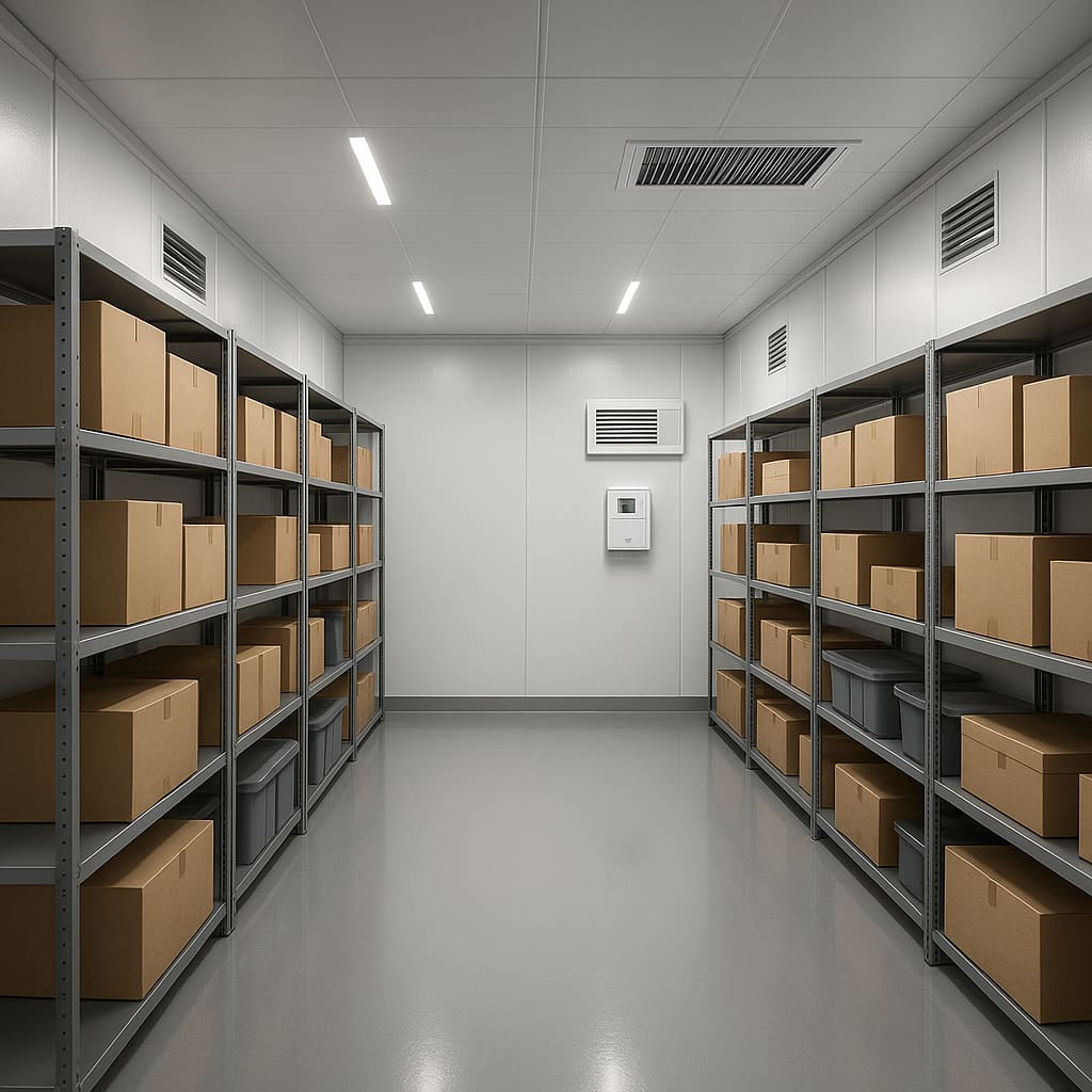 Klimakontrollierter Lagerraum